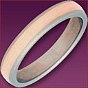 Titanium 4mm 'D' shaped ring (LR668) 