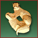 gold otter brooch